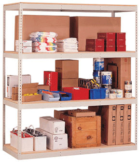 RIvet Shelving with Particle Board