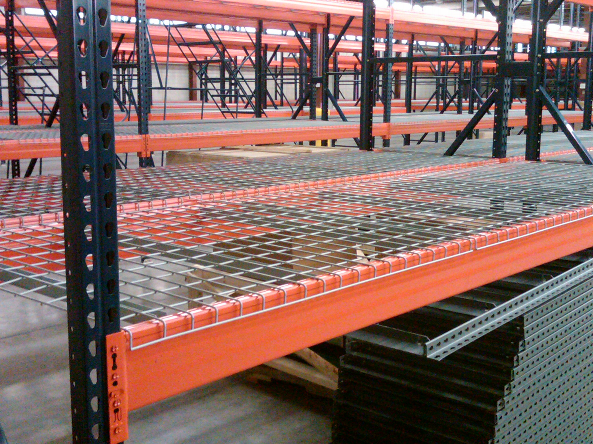 Teardrop Pallet Rack and Wire Decking, New and Used, Pallet Rack in Stock Greensboro and Charlotte, NC